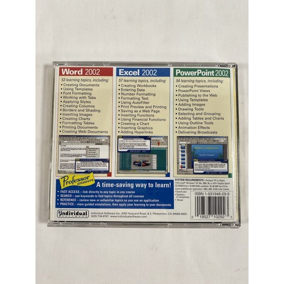 Professor Teaches Microsoft Word, Excel & PowerPoint 2002 - Picture 2 of 3